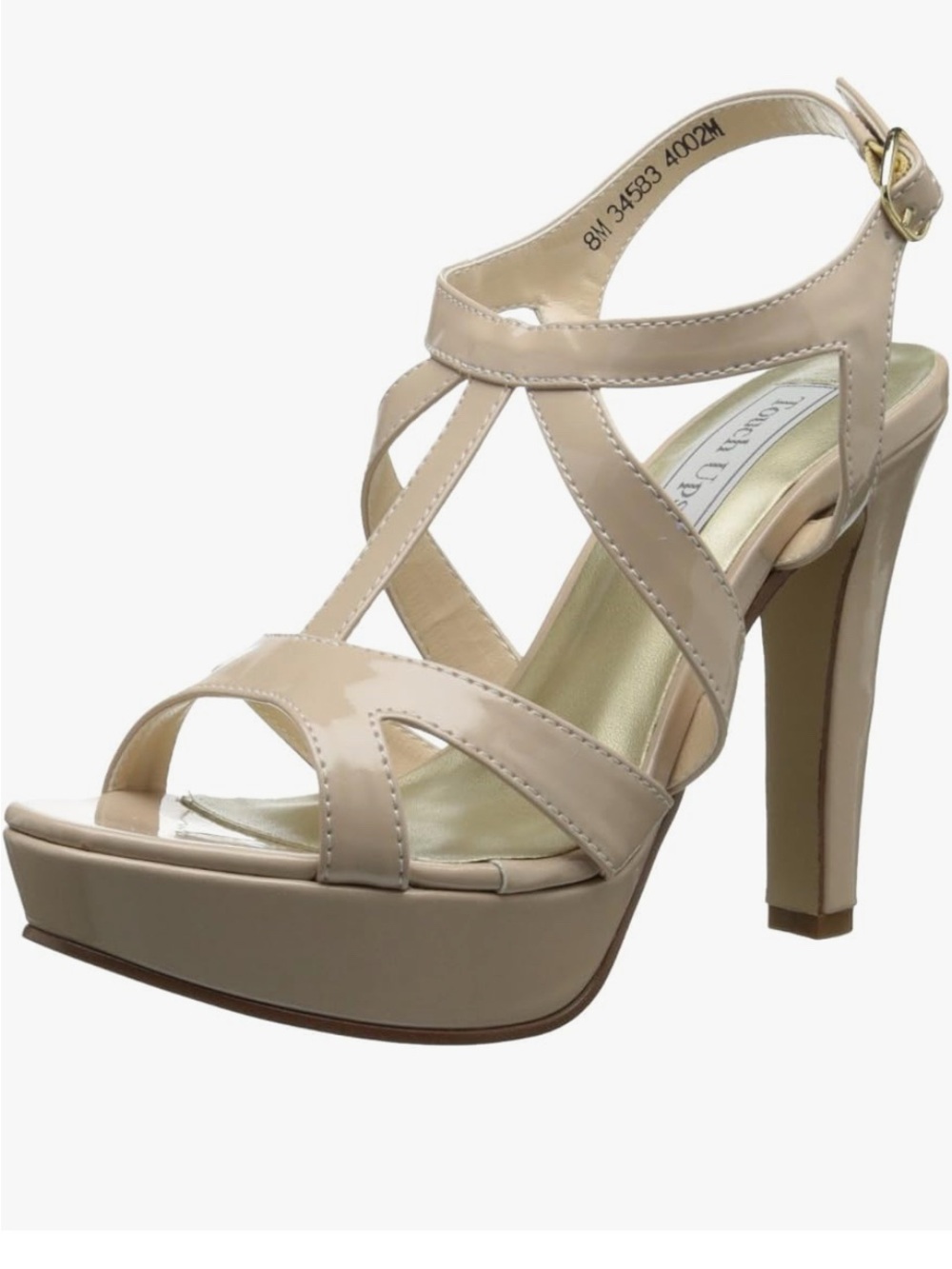 Women's Platform Sandal Heels size 8.5 Beige